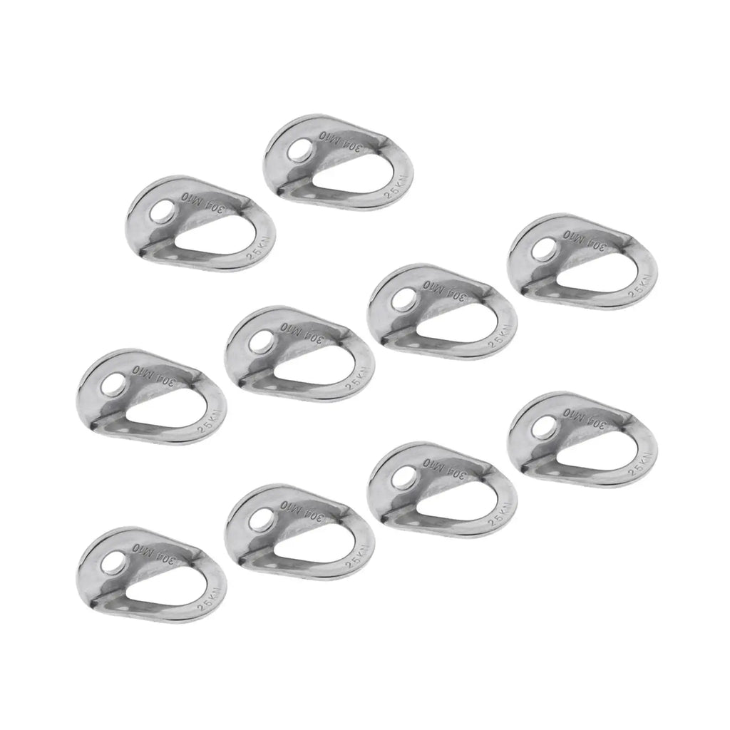 10Pcs Climbing Anchor Bolt Hanger 25kN M10 304 Stainless Steel Hanger Plate for Mountaineering Rappelling Hiking Camping Travel
