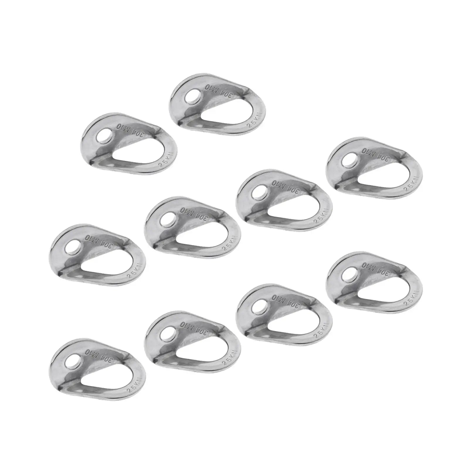 10Pcs Climbing Anchor Bolt Hanger 25kN M10 304 Stainless Steel Hanger Plate for Mountaineering Rappelling Hiking Camping Travel