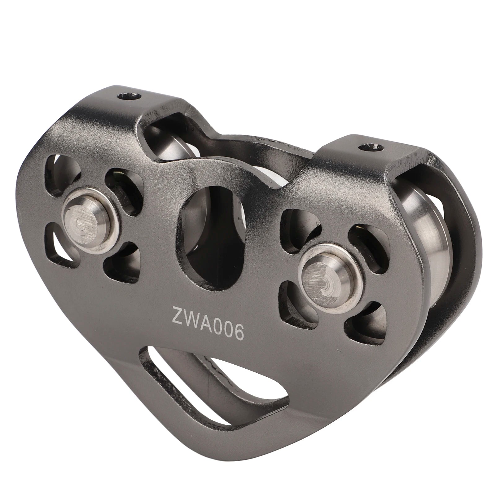 Climbing Pulley Zipline Swivel Pulley Rock Climbing Aluminum with Tandem Speed Double Trolley for Mountaineering Aluminum Pulley