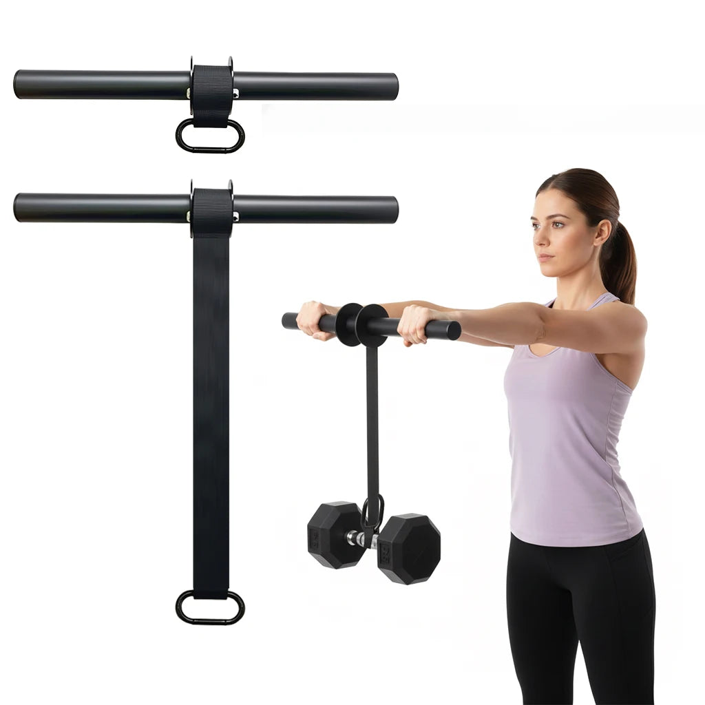 Heavy-Duty Steel Wrist & Forearm Trainer - Adjustable Strength Bar For Muscle Building, Rehabilitation And Fitness