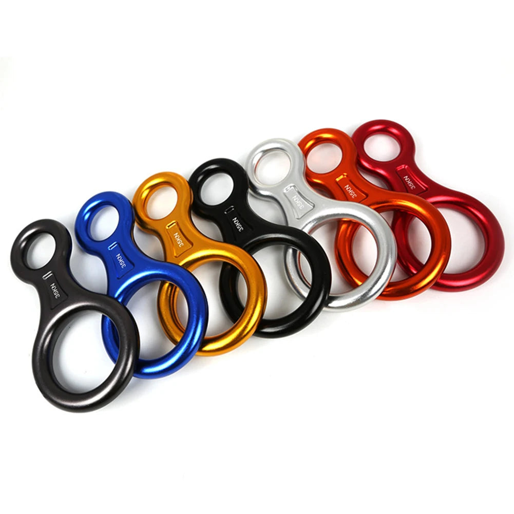 Figure 8 Small Climbing Descender Rappel Rings Outdoor Mountaineering Equipment Camping Portable Outdoor Elements