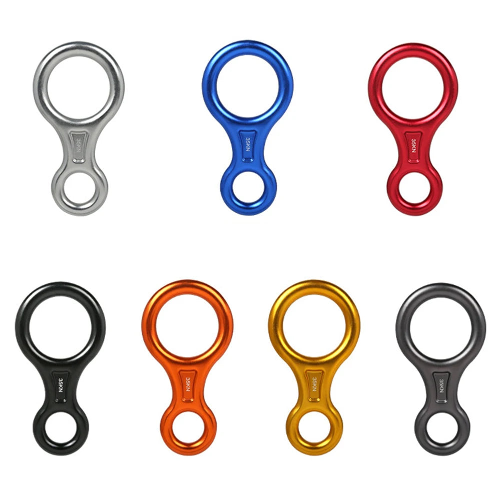 Figure 8 Small Climbing Descender Rappel Rings Outdoor Mountaineering Equipment Camping Portable Outdoor Elements