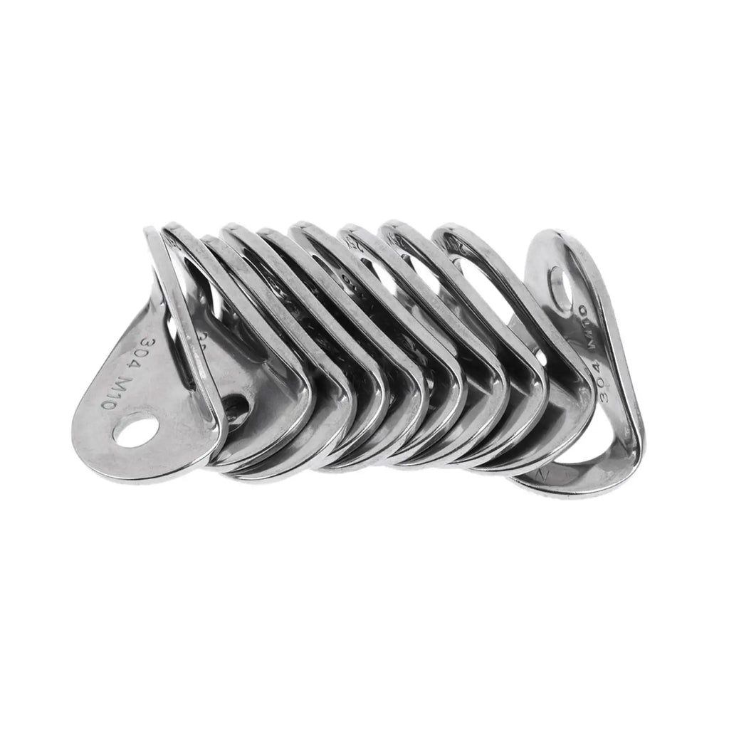 10Pcs Climbing Anchor Bolt Hanger 25kN M10 304 Stainless Steel Hanger Plate for Mountaineering Rappelling Hiking Camping Travel