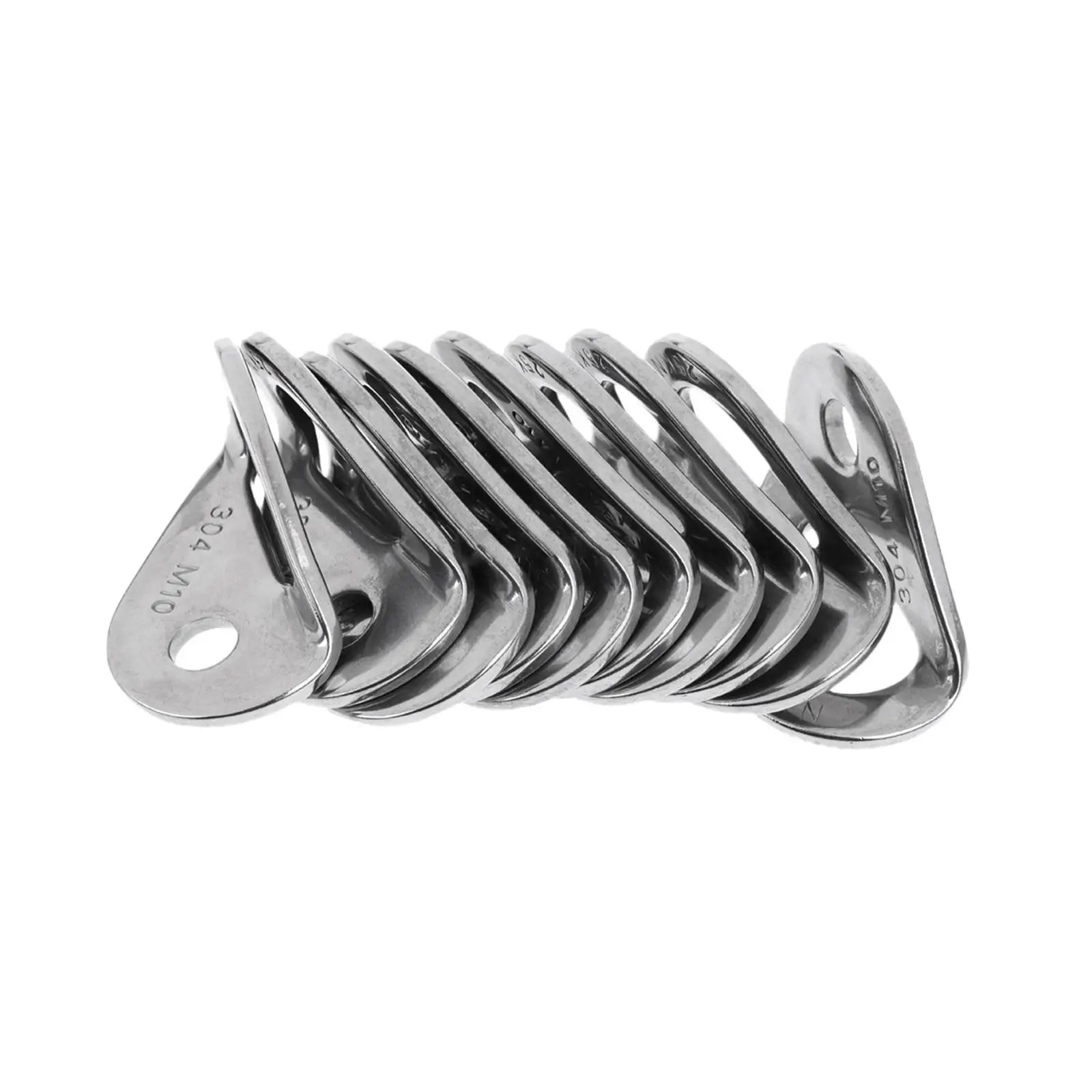 10Pcs Climbing Anchor Bolt Hanger 25kN M10 304 Stainless Steel Hanger Plate for Mountaineering Rappelling Hiking Camping Travel